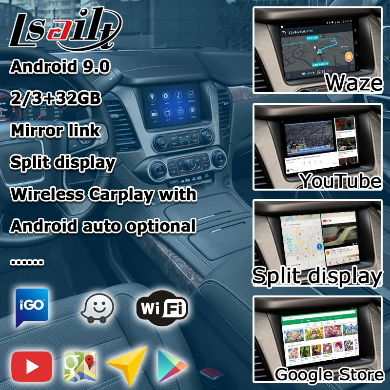 Приставка интерфейса Android / carplay для GMC Yukon 2015 2019 GPS навигация видео интерфейс Mylink
