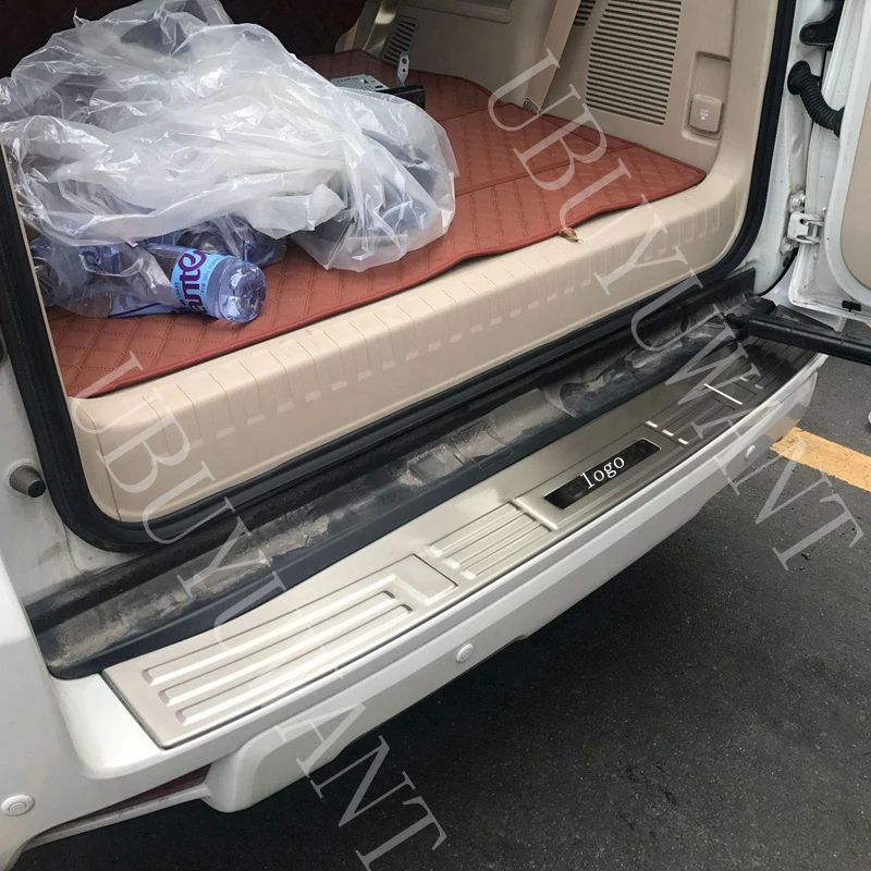 Для Toyota LAND CRUISER PRADO задний багажник дверной порог с защитой от ударов царапать обшивку из нержавеющей стали автомобильные аксессуары для оформления