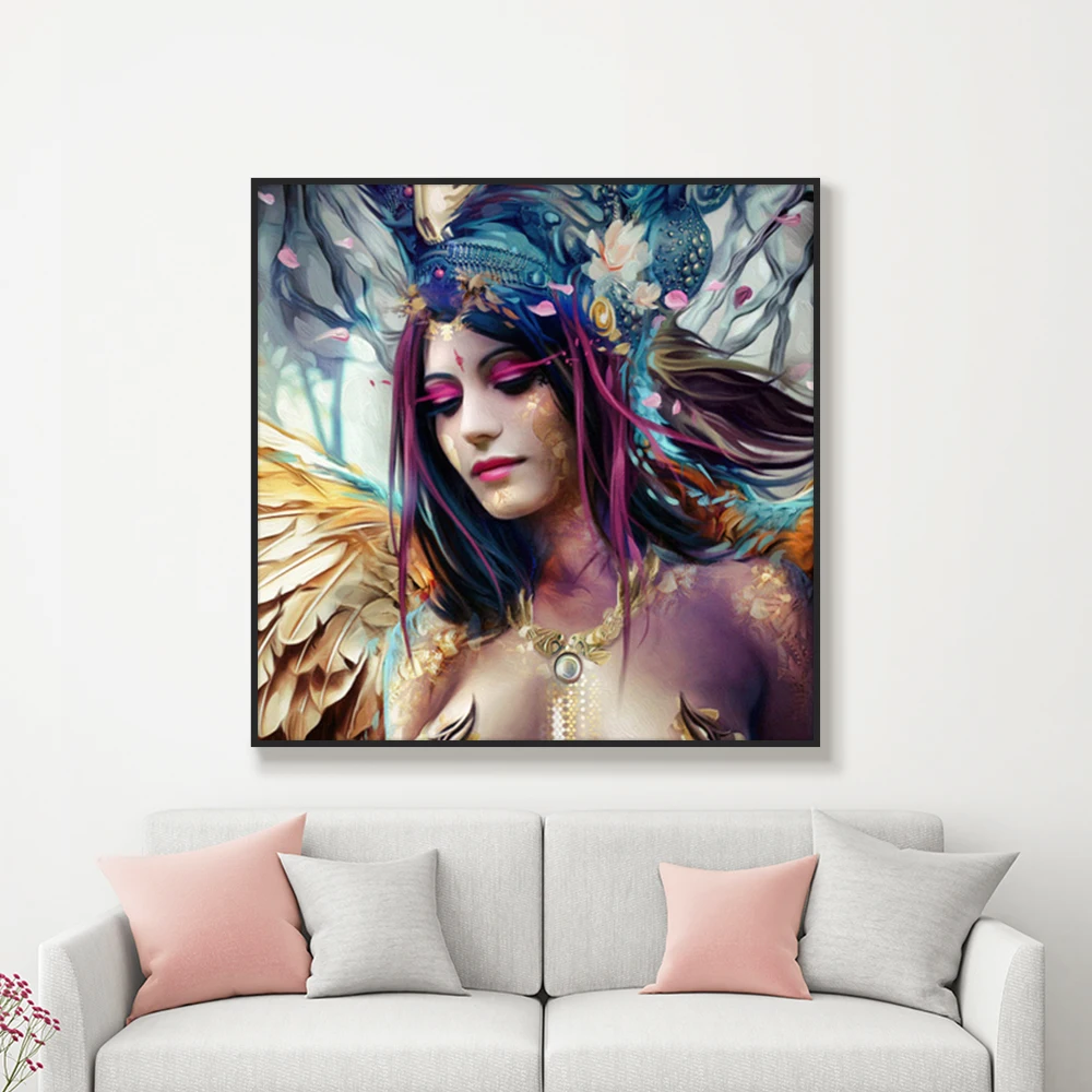 Набор для алмазной живописи Крыло ангел 5D набор сделай сам круглые стразы