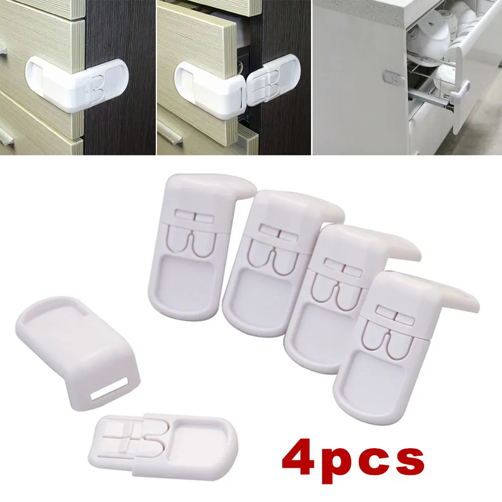 4 шт. многофункциональный детский замок с двойной защелкой для двери ящика шкафа