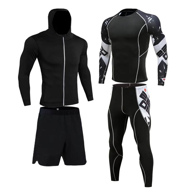 

Men's Compression Sportswear Suit Gym Training Suit Exercise Jogging Quick-Drying Suit Riding Protection Top Tights Underwear