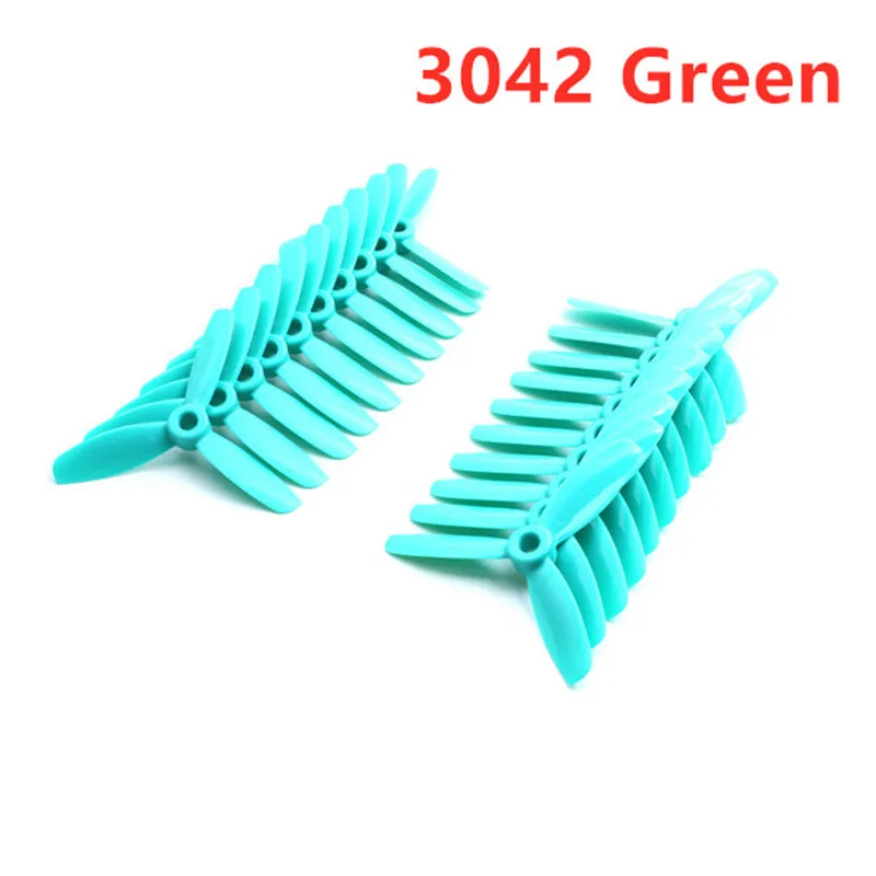 10 пар GEPRC 5040 V2/3042 5 дюймов/3x4,2 дюймов CW CCW 3 Лопасти пропеллеры для модели радиоуправляемых квадрокоптеров игрушки Запасные части DIY Accs - Цвет: 3042 Green