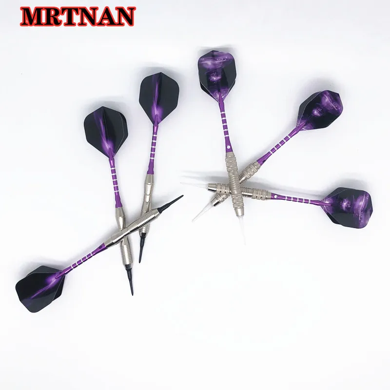 

6 pieces/set of high-quality nylon soft darts aluminum dart rods PET wing darts suitable for indoor darts competition