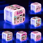 Оригинальный яркий светодиодный светящийся креативный будильник LOL Surprise, аниме фигурка lols, куклы с узором, игрушки для девочек, детские подарки на день рождения