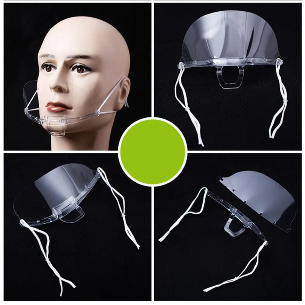 

10pcs Reusable Protective Mask Transparent Mouth and Nose Cover Anti-Splash Face Protection Facial Protection for Men Women