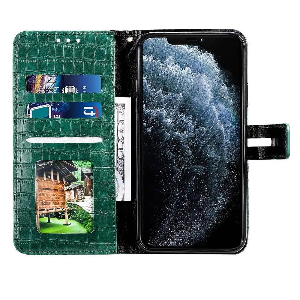 KISSCASE чехол-книжка с крокодиловым узором для iPhone 11 Pro Max Чехол-кошелек
