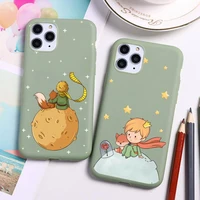 the little prince the earth space phone case for iphone 13 12 11 pro max mini xs 8 7 6 6s plus x se 2020 xr candy green cover