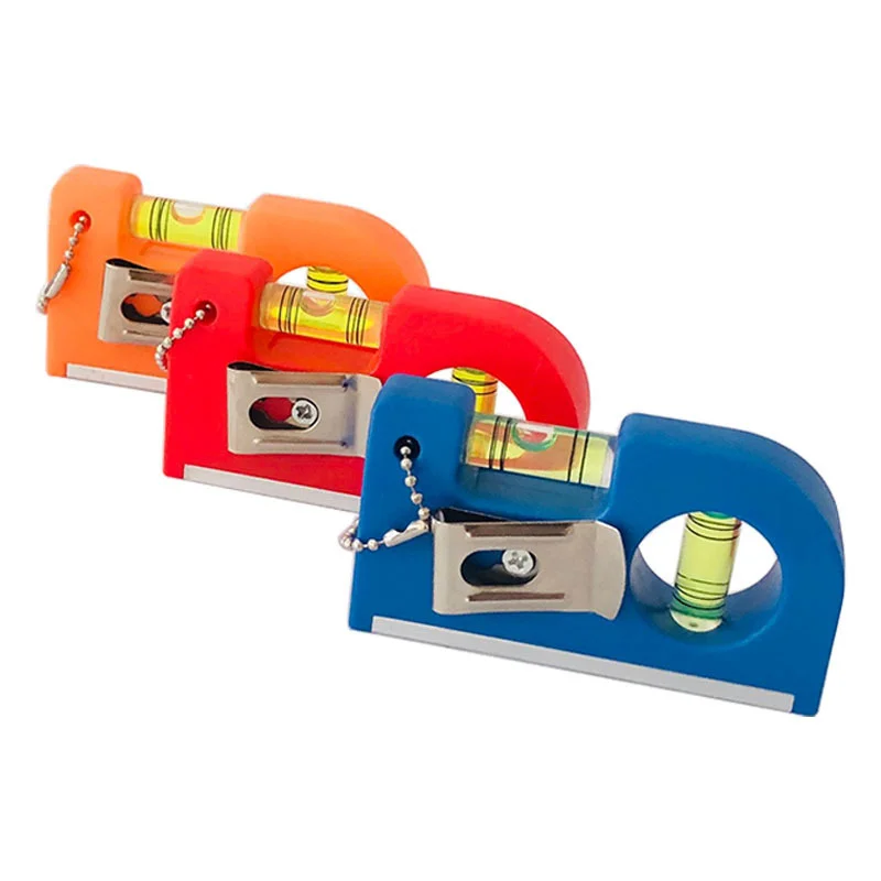 2 в 1 мини-пузырьковый уровень с магнитным карманом из АБС-пластика брелок для