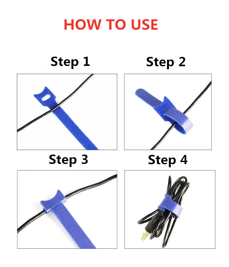 Многоразовые зажимы для кабеля 10 шт. держатель наушников и телефонов|Кабельные