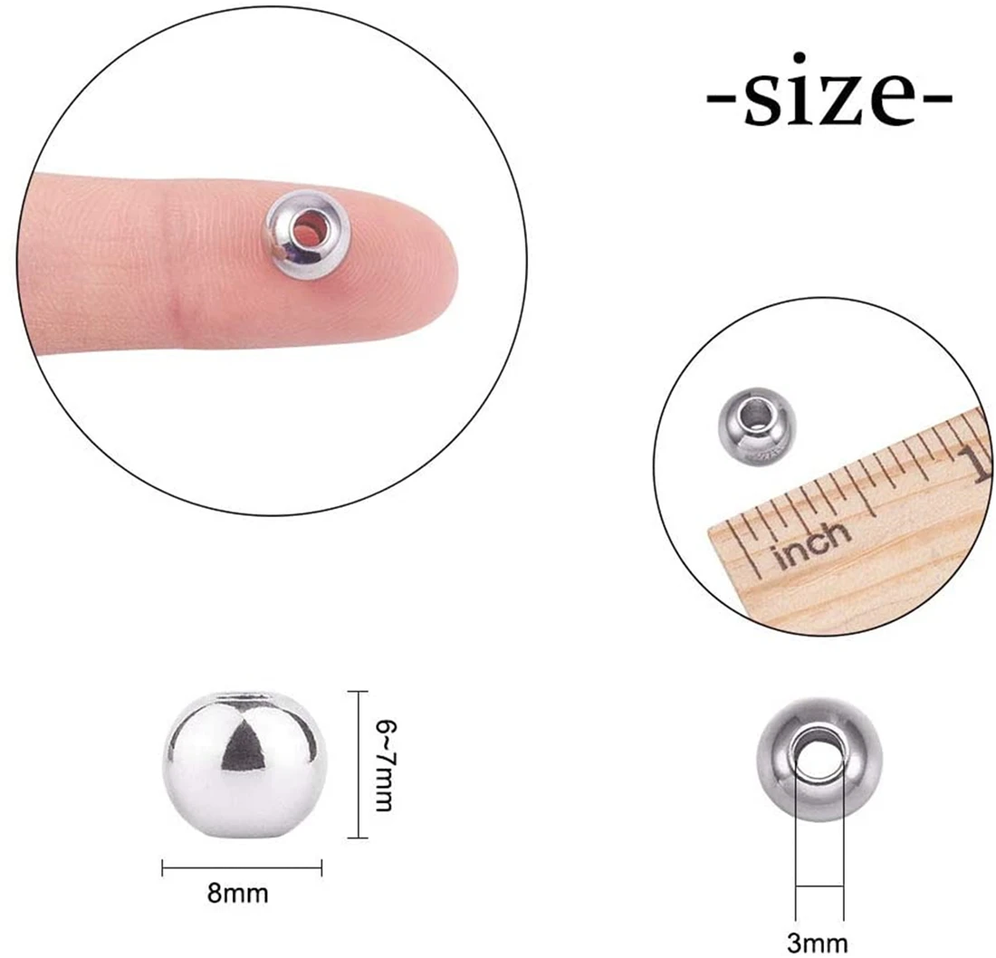 Бусины разделители из нержавеющей стали серебристого цвета 100 шт. 3 10 мм для