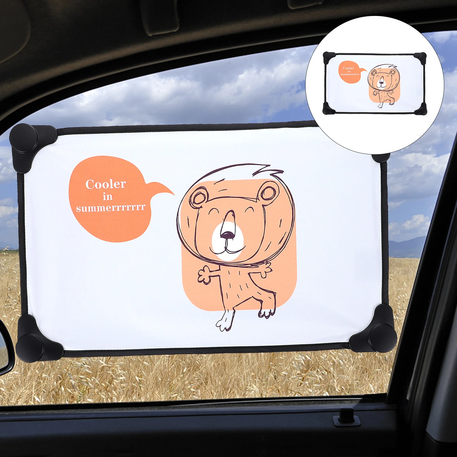 

1 Pc Lovely Car Window Sun Shade Curtain Cartoon Car Decoration for Automobile