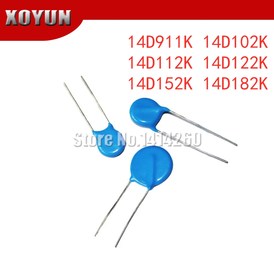 10 шт. 14D911K 14D102K 14D112K 14D122K 14D152K 14D182K 14 мм | Электронные компоненты и принадлежности