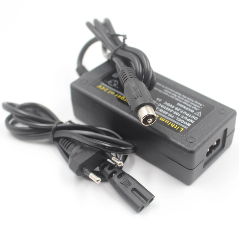 AC 100-240V 24V-29.4V 2A Adapter Power Lithium Battery Charger for 7 S 18650 Batteries Pack Electric Video Connector 1CM | Электроника