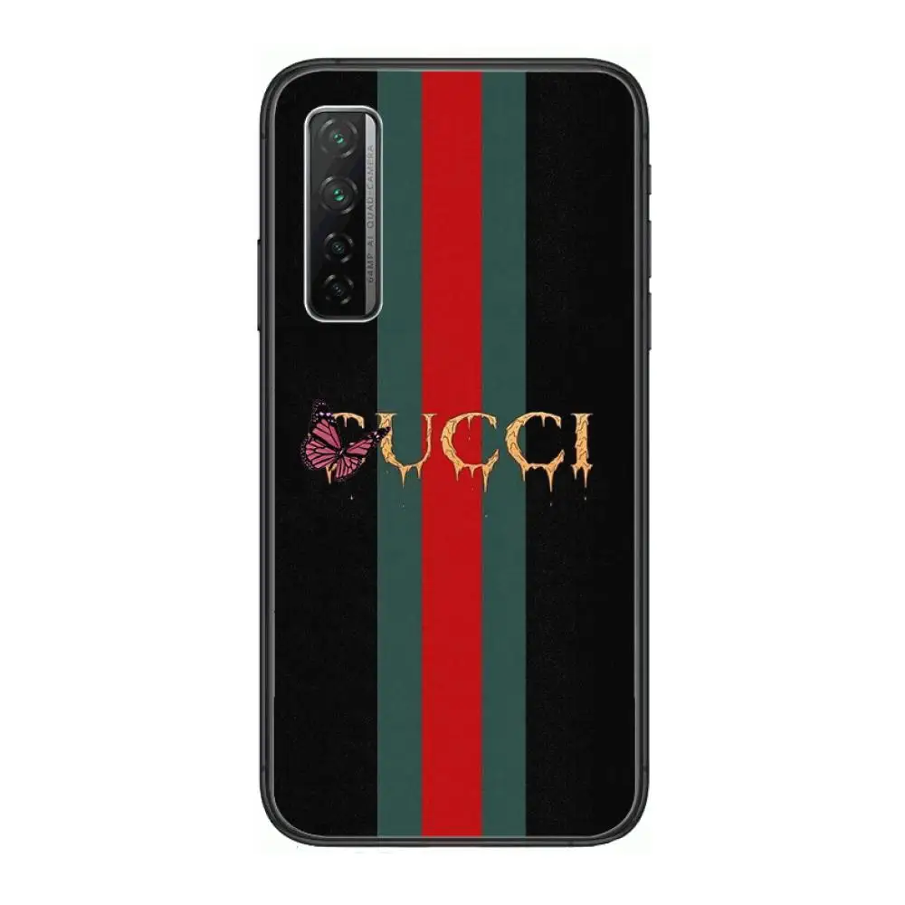 

Italian luxury brand style Phone Case For Huawei mate 40 30 10 20 40 8 9 Lite Z Pro Black Etui 3D Coque Painting Hoesjes 5g bla