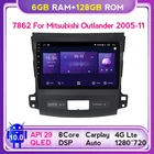 Mekede 7862 QLED экран 1280*720 Android 10,0 для Mitsubishi Outlander 2 2005 - 2011 автомобильное радио мультимедийный видеоплеер Carplay