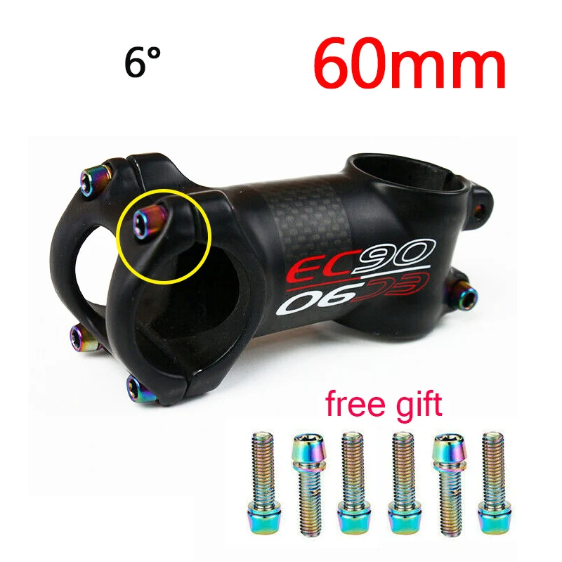 6 degrees-60mm EC90 31,8 горный велосипед стебли углерода 6/17 градусов стволовых короткие велосипедные стерм 60-120 мм велосипедный вынос руля на молнии Wrong extraction Руль управления - Цвет: 6 degrees-60mm