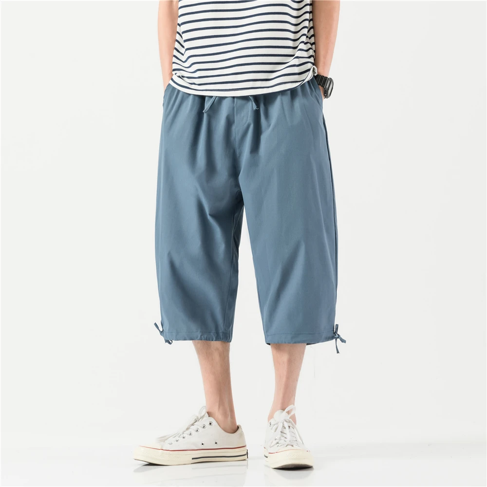 

Men Harajuku Harem Pants 2021 Mens Summer Calf-Length Joggers Pants Male Hip Hop Vintage Chinese Style Sweatpants Men Streetwear