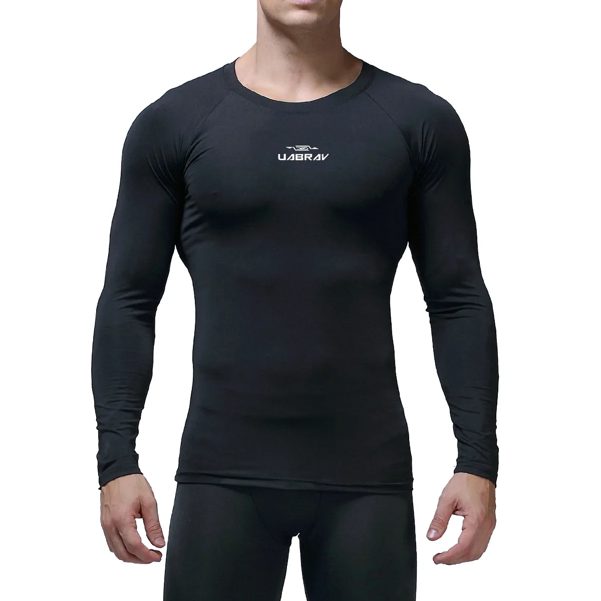 

1pc Winter Men RunningTraining Running Sports Tights Top Quick-Drying Breathable Compression Fitness Sportswear Long Sleeve