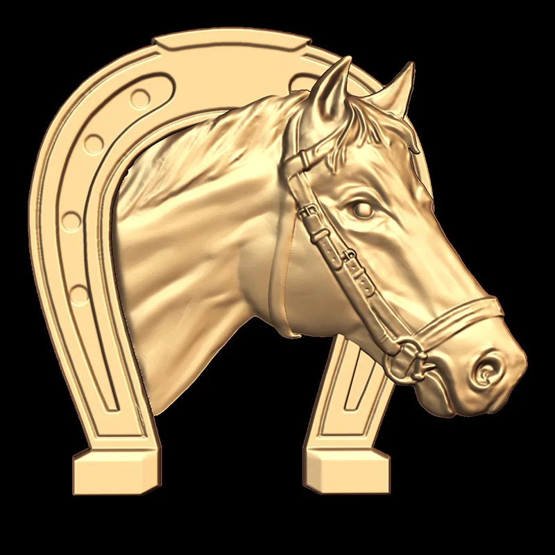 3d модель Horse Head рельеф для фрезерного станка с ЧПУ 3D принтер Artcam Aspire Bas Relief в