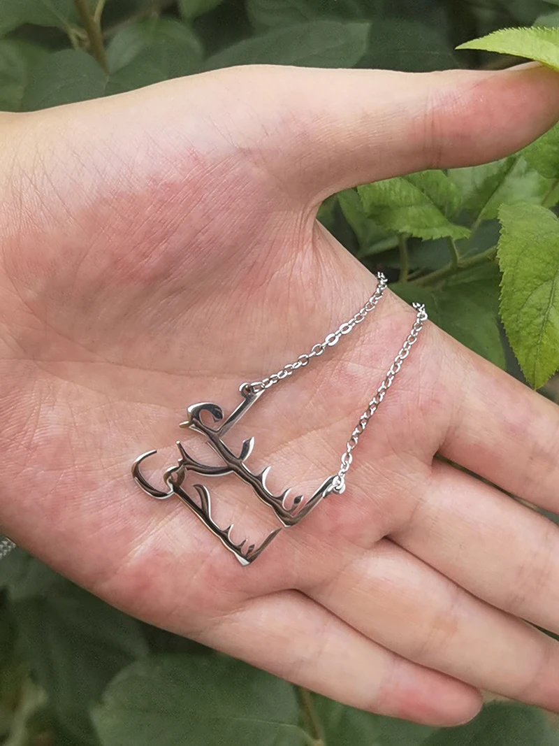 

Personalized Custom 2 Arabic Name Necklaces Women Men Gold Silver Color Stainless Steel Chain Pendant Necklace Choker Jewelry