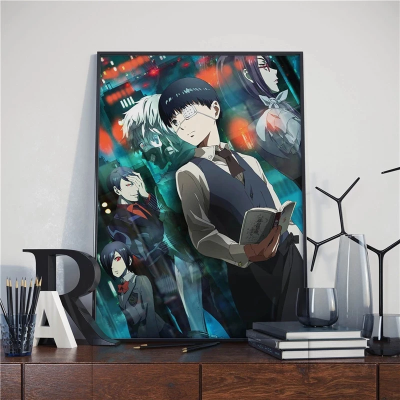 

Home Decor Canvas Painting Tokyo Ghoul Pictures Wall Art Prints Anime Modular Jin Muyan Poster For Living Room No Frame Artwork