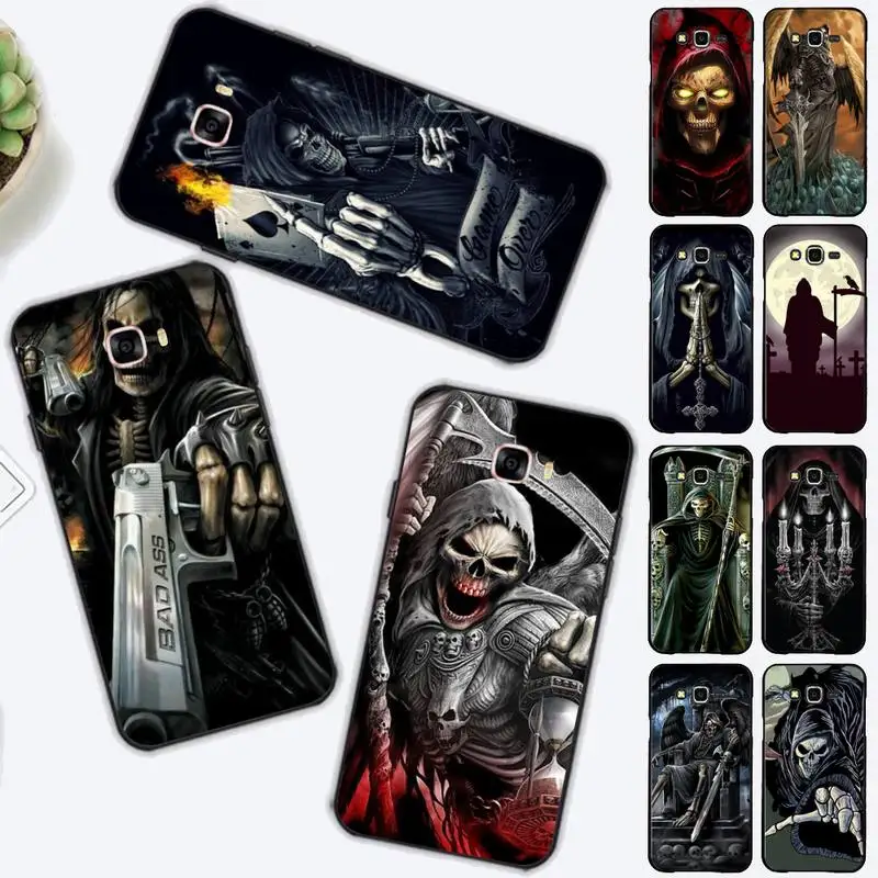 

TOPLBPCS Grim Reapers Skull Phone Case for Samsung J 2 3 4 5 6 7 8 prime plus 2018 2017 2016 core