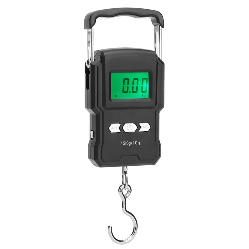 

75Kg Digital Scale Travel Fishing Luggage Postal Hanging Hook Tape Measure Electronic Weighing Scale