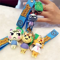 japan animal crossing keychain switch game fashion silicone animal doll pendant key ring bag car keys accessories couples gift