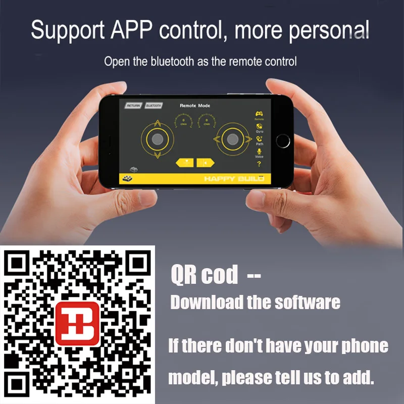 moc app rc гусеничный трюковый авто