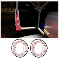 2 pack 1 2m car door led welcome warning light safety streamer lamp strip water proof decorative environmental automotive lights