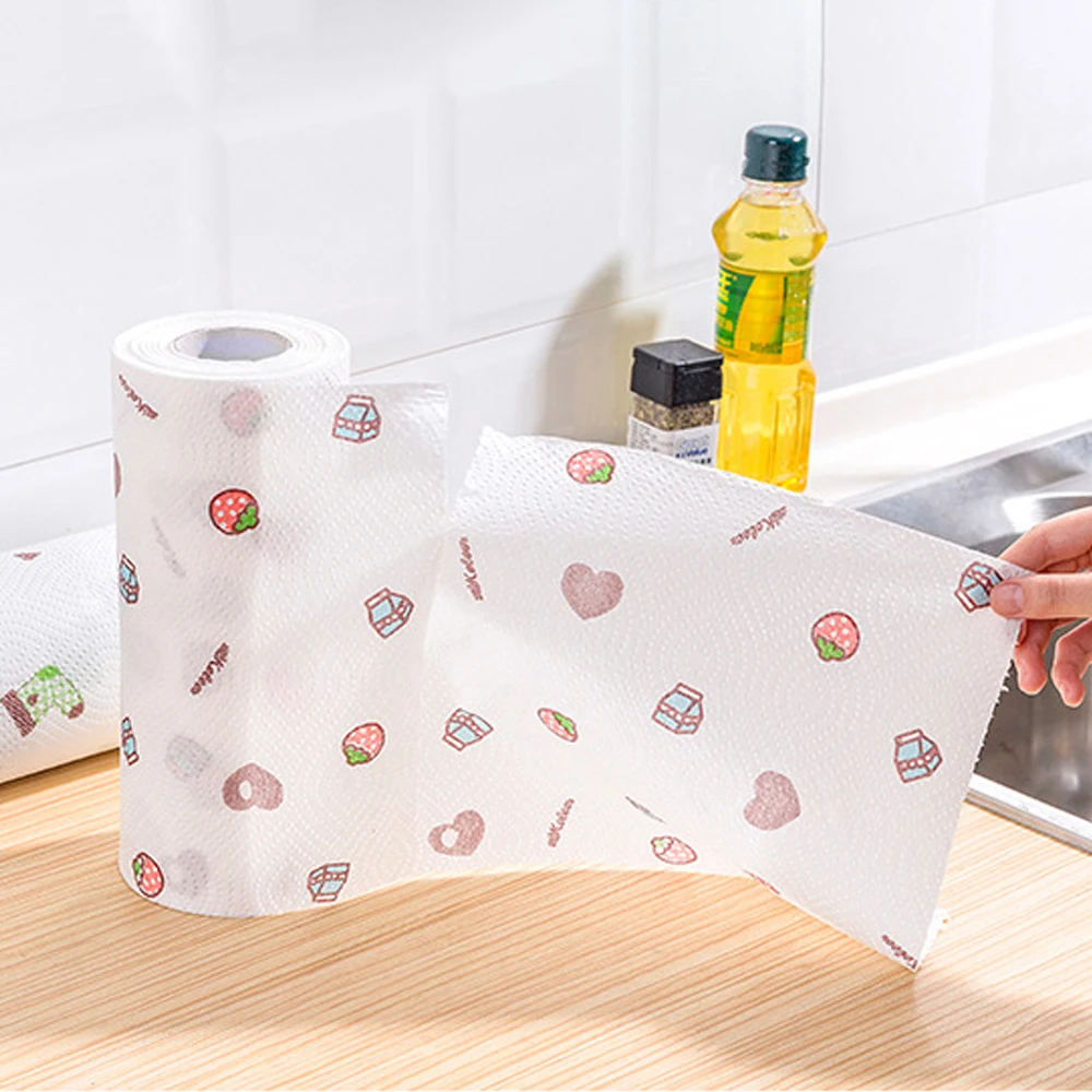 Одноразовые домашние кухонные полотенца из натурального дерева бумажные для