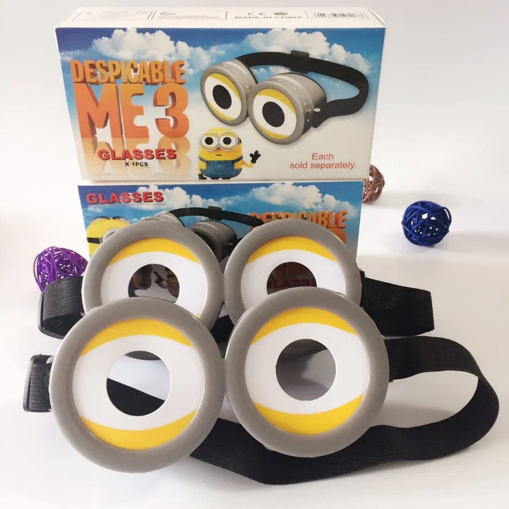 Принадлежности для вечеринки с миньонами очки на день рождения фестивали