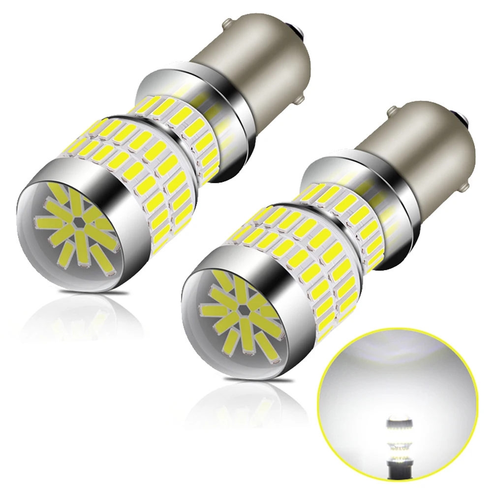 

2X 1156 BA15S P21W BAU15S PY21W T20 7443 T25 3157 без гипервспышки светодиодная сигнальная Поворотная лампа Светильник лампы белый Canbus без ошибок светодиоды
