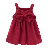 baywell toddler kids baby girl bow corduroy overall dress clothes ruffle overalls cute bowknot suspender dress clothing 2 8t