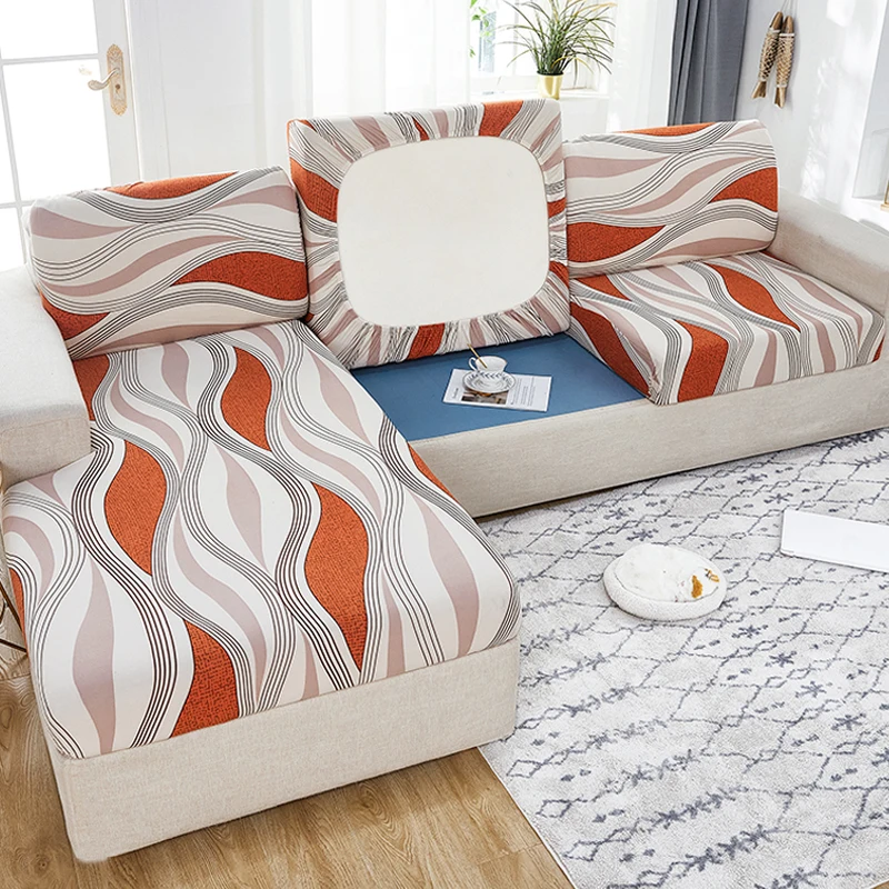 

Home Printed Sofa Cover Chaise Longue Seat Cushion Cover for Living Room Couch Protector Great Elastic Creative Pattern 10 Sizes