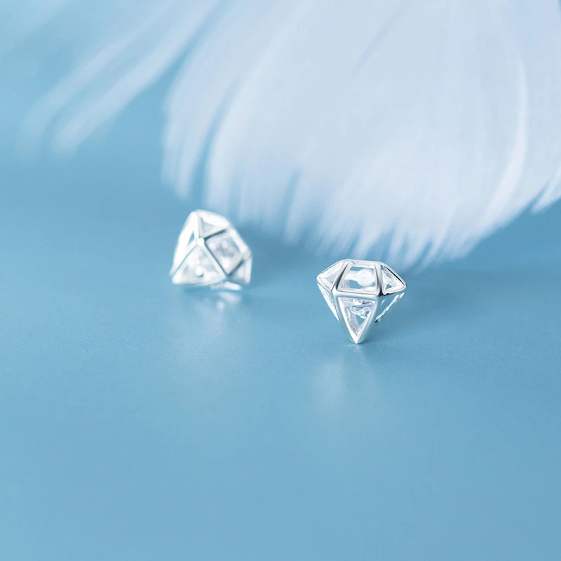 MODIAN сверкающие AAA циркон серьги гвоздики с геометрическим орнаментом в виде