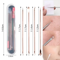 4pcsset acne pin pimple extractor risk free pimple pin stainless steel blackhead remover pimple extractor facial care tools new