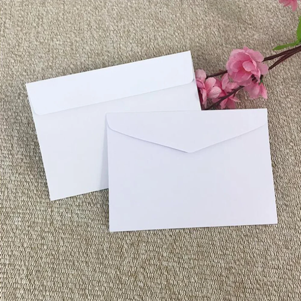 

50pcs Invitation Envelopes Business Commercial Envelopes Commercial Mini Envelopes Booklet Envelopes(100g)