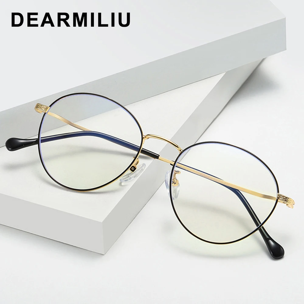 Очки DEARMILIU в овальной оправе из розового золота с блокировкой светильник