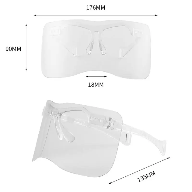 

1Pcs Faceshield Transparent Full Face Cover Safety Protective Film Tool Safety Clear Lens Protective Full Face Film Cover Shield