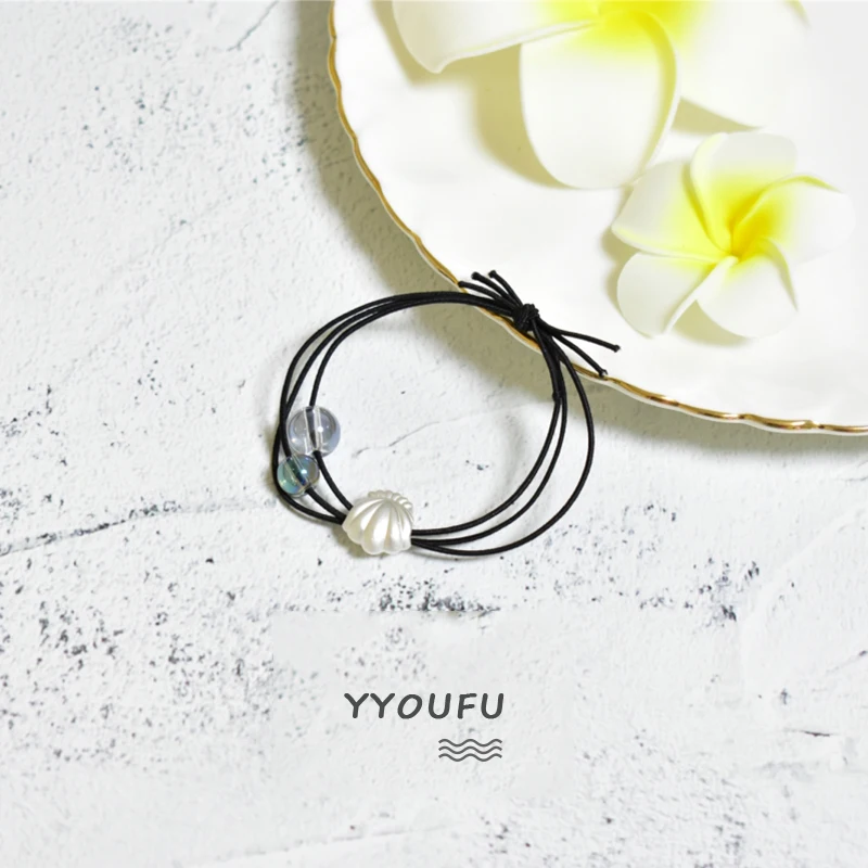 YYOUFU New Whale Head Rope Ocean Mermaid Tail Hair Scrunchies Ponytail Holder Elastic Bands for Girls Accessories | Детская одежда и