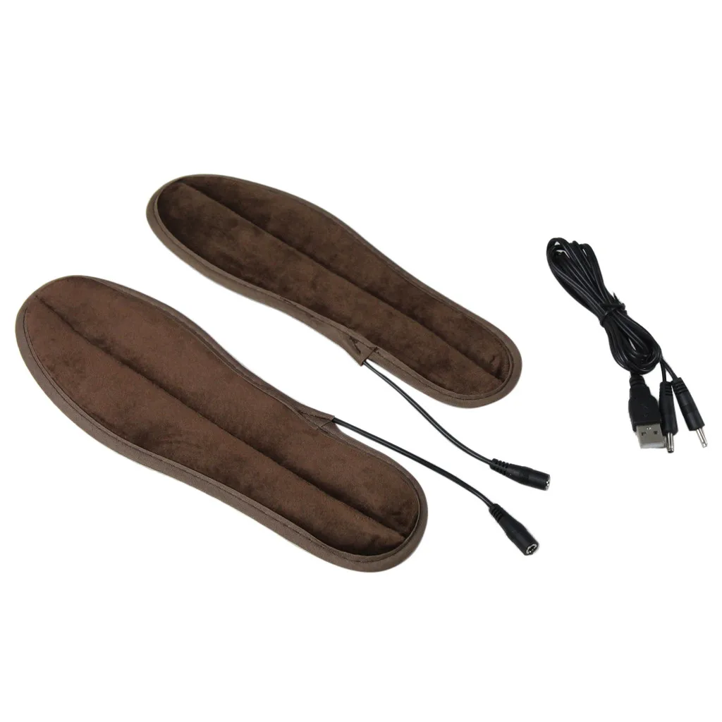 1 пара стельки с подогревом колодки унисекс для ног грелка ноги USB перезаряжаемые