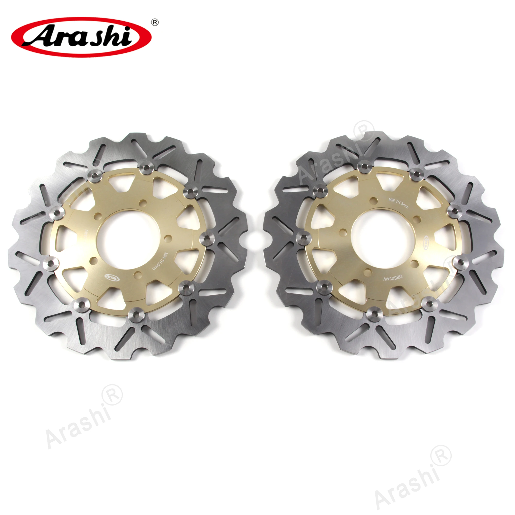 Араши передний тормозной диск для KAWASAKI ZX6RR NINJA 600 2005 2006 CNC Тормозные диски роторы ZX