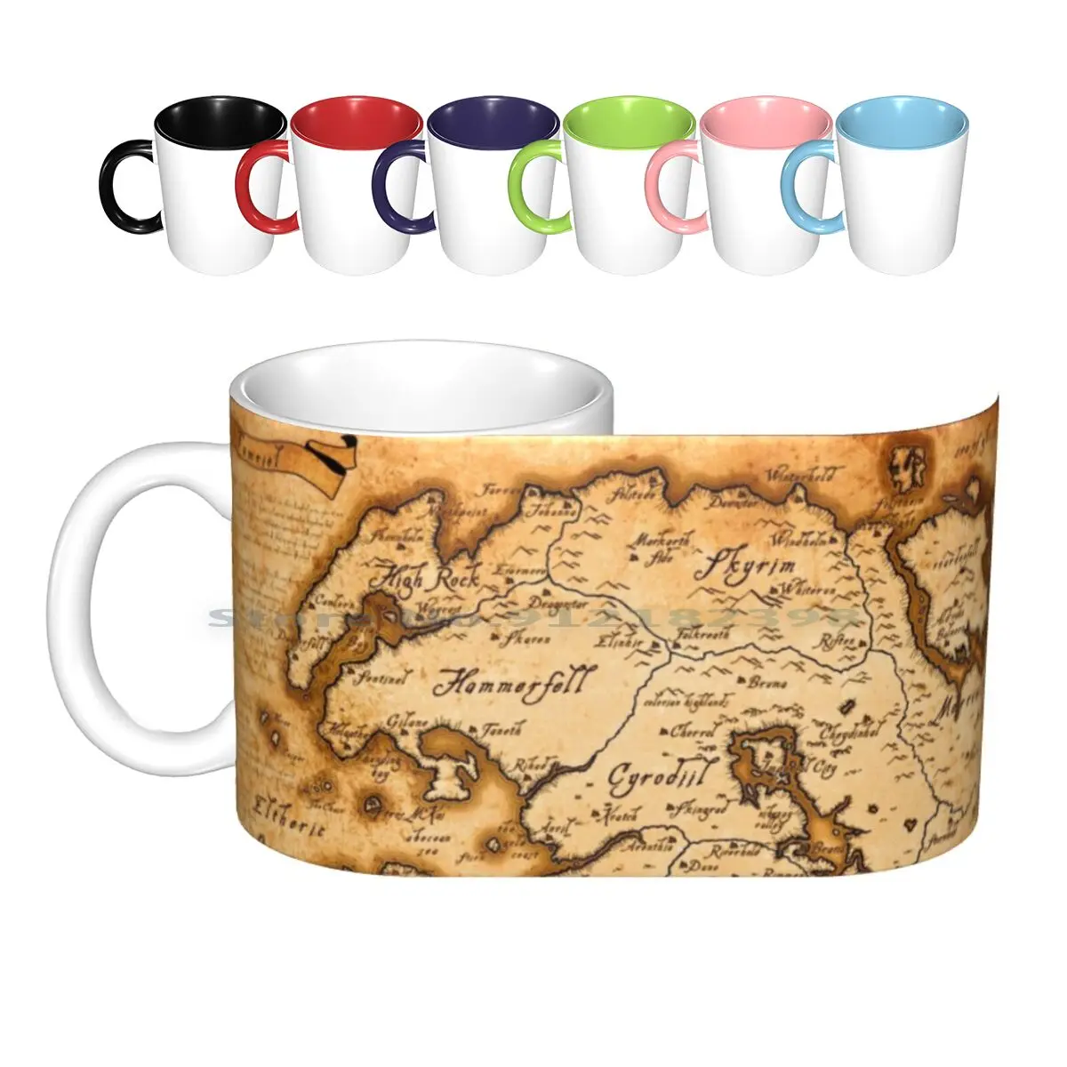 

Map Of Tamriel-Elder Scrolls Iv Oblivion Ceramic Mugs Coffee Cups Milk Tea Mug Rpg Elder Scrolls Oblivion Map Fantasy Fantasy