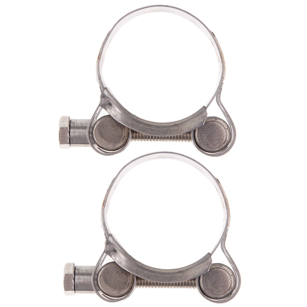 2 шт. из нержавеющей стали глушитель зажимы для мотоцикла выхлопа O Clamp 32 35