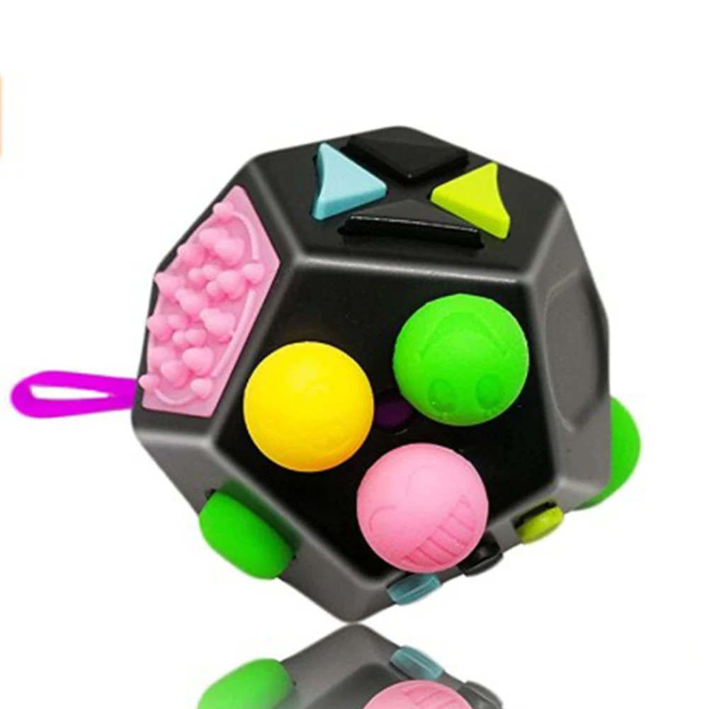 

12-Sided Anti Stress Cube Decompression Relieve Dice Anti-anxiety Relieve Anxiety Relief Depression children adults fun Toy