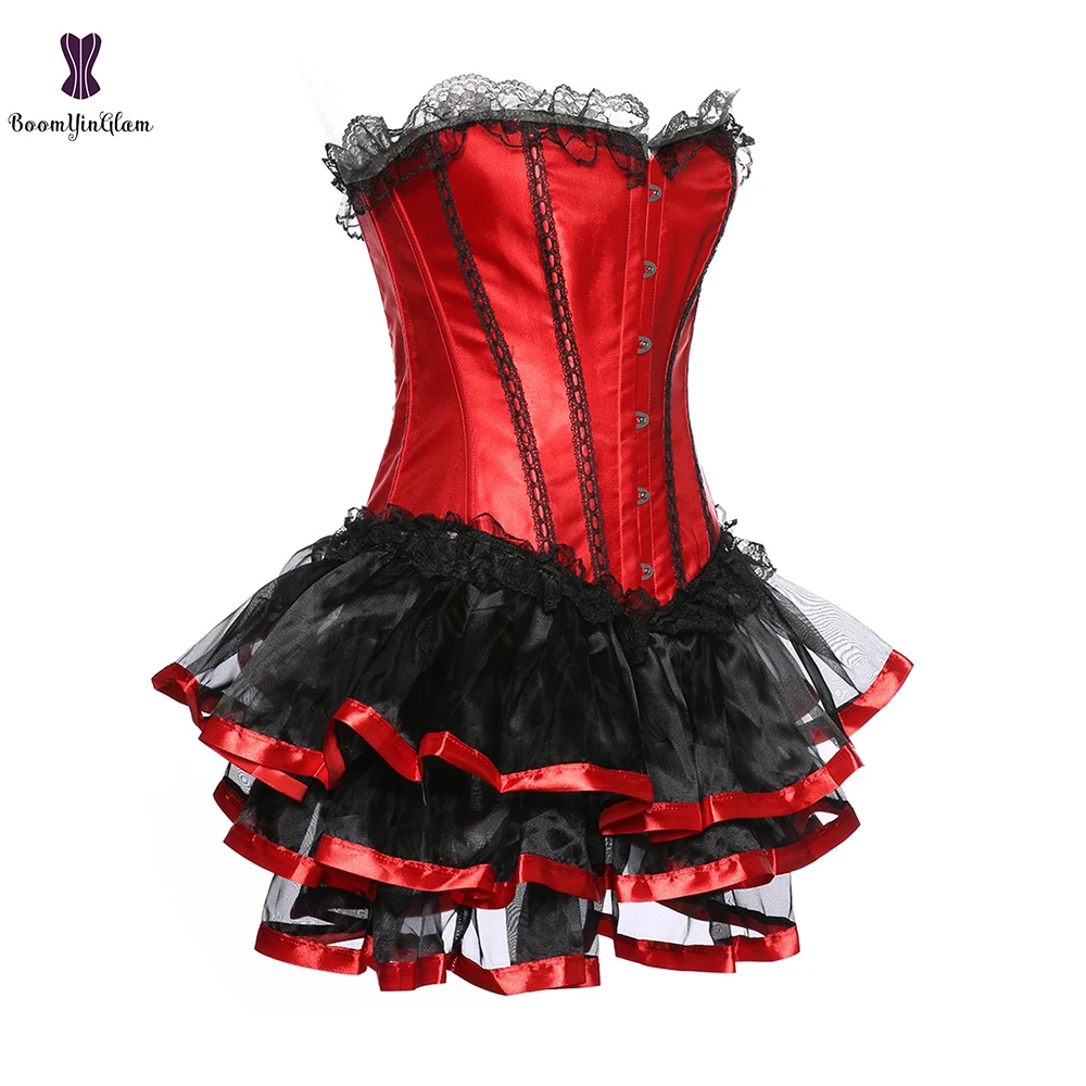 Комплект из 3 предметов сексуальный женский бюстье в стиле ретро красный корсет