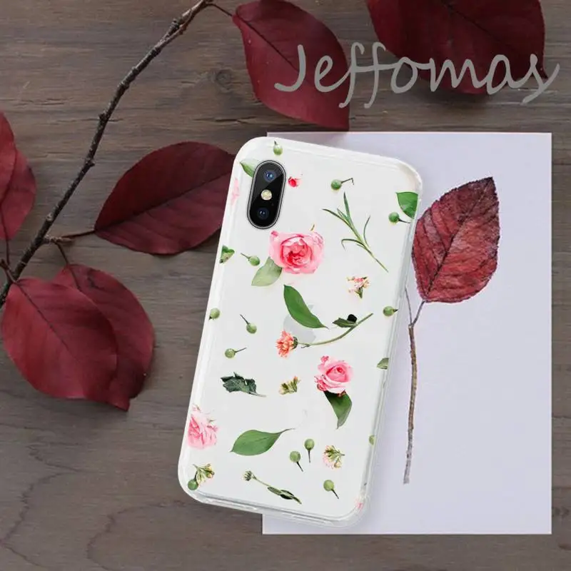 

rose2 Phone Case Transparent for iPhone 11 12 mini pro XS MAX 8 7 6 6S Plus X 5S SE 2020 XR