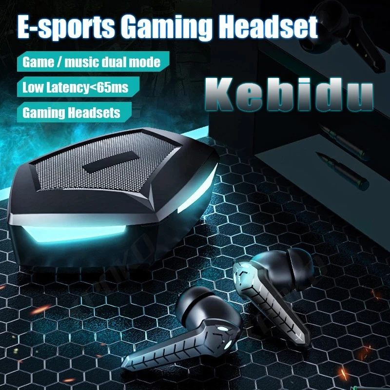 TWS-наушники Kebidu для геймеров киберспорта bluetooth huawei/xiaomi HIFI стерео наушники с басами
