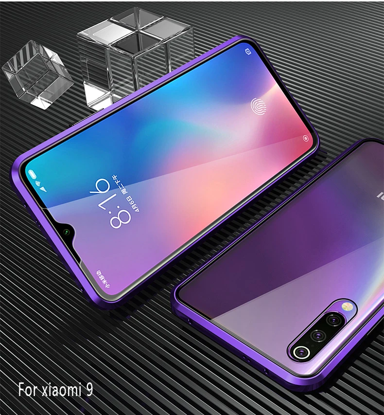 Магнитный металлический чехол для Xiaomi Redmi Note 7 8 Pro K20 Pro для Xiaomi 9T 9 Pro 5G 8 6X A2 CC9E A3 двустороннее закаленное стекло